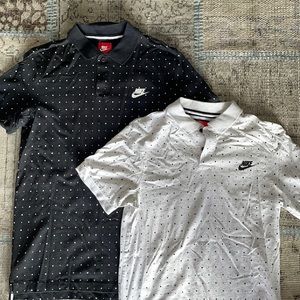 Nike polka dot collared tee